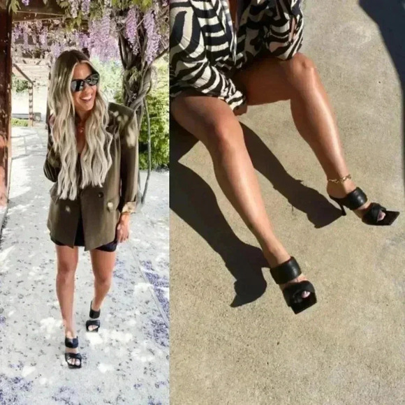 Free People Alohas Twist Strap Mule Sandals Black Size 38 NWOT $190 - Picture 12 of 16